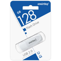 USB 2.0 накопитель Smartbuy 128GB Scout White (SB128GB2SCW)