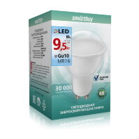 Светодиодная (LED) Лампа Smartbuy-Gu10-9_5W/4000 (SBL-GU10-9_5-40K)/100