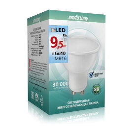 Светодиодная (LED) Лампа Smartbuy-Gu10-9_5W/4000 (SBL-GU10-9_5-40K)/100 - 