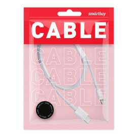 Дата-кабель Smartbuy Type-C to 8-pin, для PD fast charging, белый, 1м (iK-512FC white PD) - 