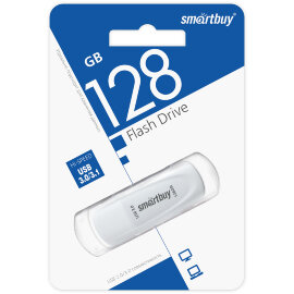 UFD 3.0 накопитель SmartBuy 128GB Scout White (SB128GB3SCW) - 