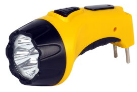 Аккумуляторный светодиодный фонарь 4 LED с прямой зарядкой Smartbuy, желтый (SBF-84-Y)/120 - 