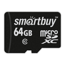 micro SDXC карта памяти Smartbuy 64GB Class 10 (с адаптером) LE - 
