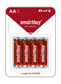 Батарейка алкалиновая Smartbuy LR6/4B (48/480)  (SBBA-2A04B) - 