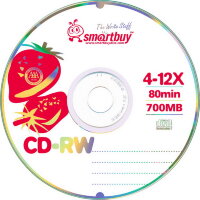 Диск Smartbuy CD-RW 80min 4-12x SP-100/600/