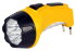 Аккумуляторный светодиодный фонарь 4+6 LED с прямой зарядкой Smartbuy, желтый (SBF-87-Y)/120 - 