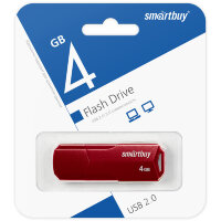 USB 2.0 накопитель SmartBuy 4GB CLUE Burgundy (SB4GBCLU-BG)
