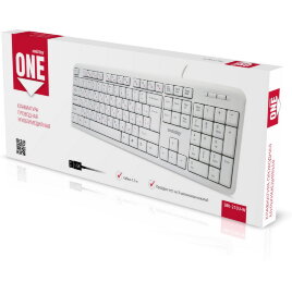 Клавиатура проводная мультимедийная Smartbuy ONE 210 USB белая (SBK-210U-W)/20 - 