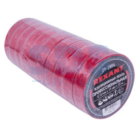 Изолента профессиональная 0.18 х 19 мм  х 20м красная  REXANT - 
