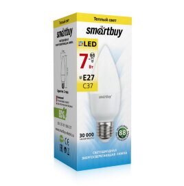 Светодиодная (LED) Лампа Smartbuy-C37-07W/3000/E27 (SBL-C37-07-30K-E27) - 