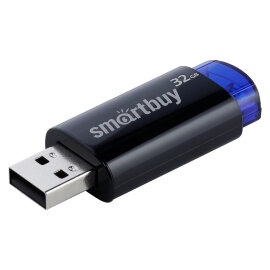 USB накопитель Smartbuy 32GB Click Black-Blue (SB32GBCL-B) - 