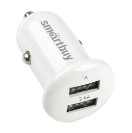 Автомобильное ЗУ SmartBuy® TURBO  2.4А+1 А, белое,  2 USB (SBP-2025)/62 - 