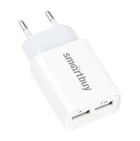 Сетевое ЗУ SmartBuy® FLASH, 2.1 А+1 А , белое, 2 USB (SBP-2011)/62