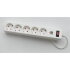 Сетевой фильтр Smartbuy c USB, 10А, 5 гнезд, c з/ш, земля, ПВС 3x0,75, 1,8 м., белый (SBSP-18U-W)/45 - 