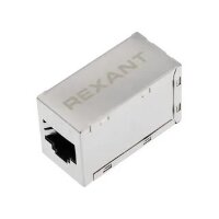 Проходной адаптер, RJ-45(8P-8C), FTP экранированный, категория 6, (гнездо-гнездо), REXANT