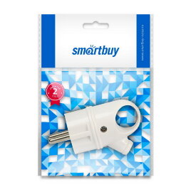 Вилка Smartbuy, с кольцом с заземлением белая 16А 250В (SBE-16-P03-w) - 
