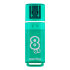 USB 2.0 накопитель Smartbuy 8GB Glossy series Green (SB8GBGS-G) - 