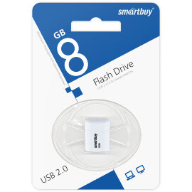 USB накопитель Smartbuy 8GB LARA White (SB8GBLara-W) - 