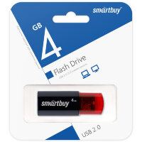 USB накопитель Smartbuy 4GB Click Black-Red (SB4GBCL-K)