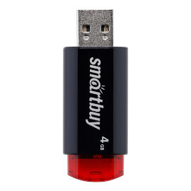 USB накопитель Smartbuy 4GB Click Black-Red (SB4GBCL-K) - 