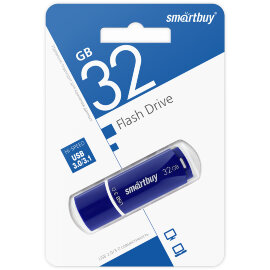 USB 3.0  накопитель Smartbuy 32GB Crown Blue (SB32GBCRW-Bl) - 