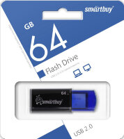 USB накопитель Smartbuy 64GB Click Black-Blue (SB64GBCL-B)