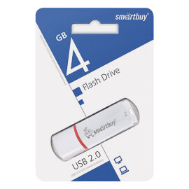 USB накопитель Smartbuy 4GB Crown White (SB4GBCRW-W) - 