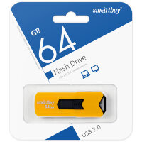 USB 2.0 накопитель Smartbuy 64GB STREAM Yellow (SB64GBST-Y)