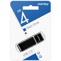 USB накопитель Smartbuy 4GB Quartz series Black (SB4GBQZ-K)