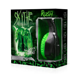 Игровая гарнитура RUSH SKYTHE, динамики 50мм, гибкий микрофон, зеленая (SBHG-8600)/20 - 