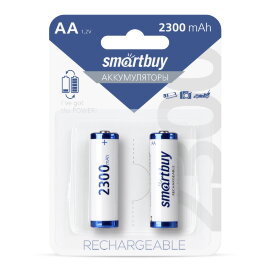 Аккумулятор NiMh Smartbuy AA/2BL 2300 mAh (24/240) (SBBR-2A02BL2300) - 