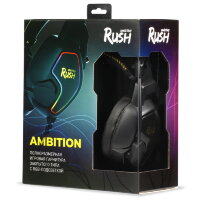 Игровая гарнитура Smartbuy RUSH AMBITION, RGB, металлич.оголовье, 50мм динамики,черн/жел (SBHG-6300)