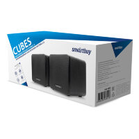 Акустическая система 2.0 Smartbuy CUBES, супер звук, дерево, 6Вт, черная (SBA-4650)/20