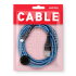 Дата-кабель Smartbuy USB - 8 pin, "карбон", экстрапрочный, 2.0 м, до 2А, синий (iK-520n-2 blue) - 