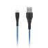 Дата-кабель Smartbuy USB - 8 pin, "карбон", экстрапрочный, 2.0 м, до 2А, синий (iK-520n-2 blue) - 