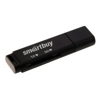 Картридер Smartbuy 715, USB 2.0 - SD/microSD, черный (SBR-715-K)