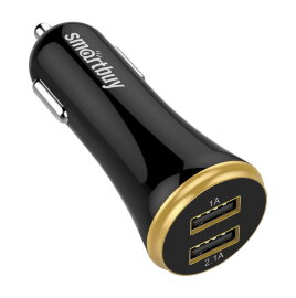 Автомобильное ЗУ SmartBuy® TURBO 1x2.1A,1x1 А, черное,  2 USB (SBP-2020)/62 - 