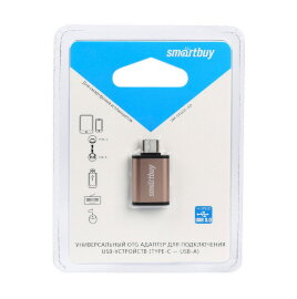 адаптер Type-C to USB-A 3.0 Smartbuy, золотистый (SBR-OTG05-GD) - 