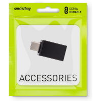Адаптер OTG Smartbuy USB-C (M) - USB A 2.0 (F), для подключения OTG устройств (A220)/200