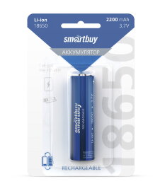 Аккумулятор Smartbuy LI18650-2200 mAh (10/100) (SBBR-18650-1B2200) - 