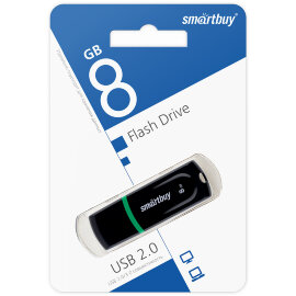 USB накопитель Smartbuy 8GB Paean Black (SB8GBPN-K) - 