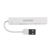 USB 2.0 Хаб Smartbuy 408, 4 порта, белый (SBHA-408-W)
