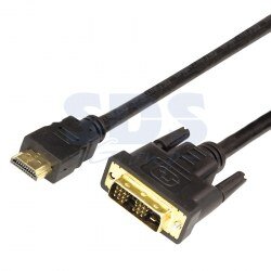Шнур  HDMI - DVI-D  gold  1.5М  с фильтрами  REXANT - 
