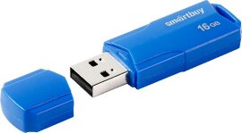 USB накопитель SmartBuy 16GB CLUE Blue (SB16GBCLU-BU) - 