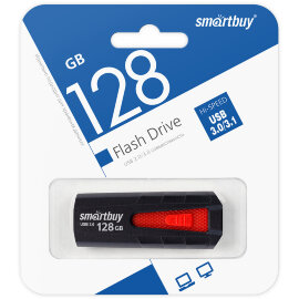 USB 3.0 накопитель Smartbuy 128GB IRON Black/Red (SB128GBIR-K3) - 