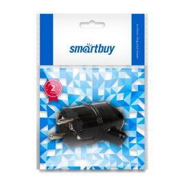 Вилка Smartbuy, с кольцом с заземлением черная 16А 250В (SBE-16-P03-b) - 