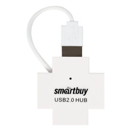 USB 2.0 Хаб Smartbuy 6900, 4 порта, белый (SBHA-6900-W) - 