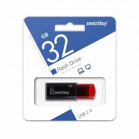 USB 2.0 накопитель Smartbuy 032GB Click Black-Red (SB32GBCl-K)
