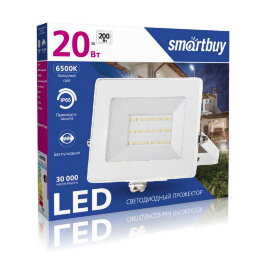 Светодиодный (LED) прожектор FL SMD White Smartbuy-20W/6500K/IP65 (SBL-FLWhite-20-65K) - 