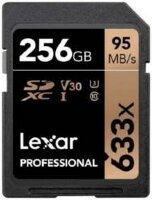 SDXC карта памяти Lexar 256GB Class10 U3 633x R/W up to 95/45MB/s (LSD256CB633)